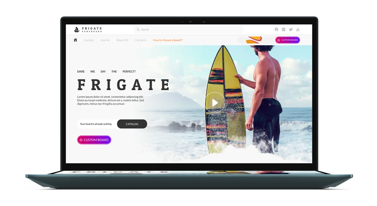 Frigate Surfboards E-Commerce Platform